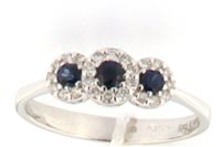 Anello Davite & Delucchi Donna in Oro bianco Zaffiro 0.19 Ct AA032136 ZF - AA032136 ZF